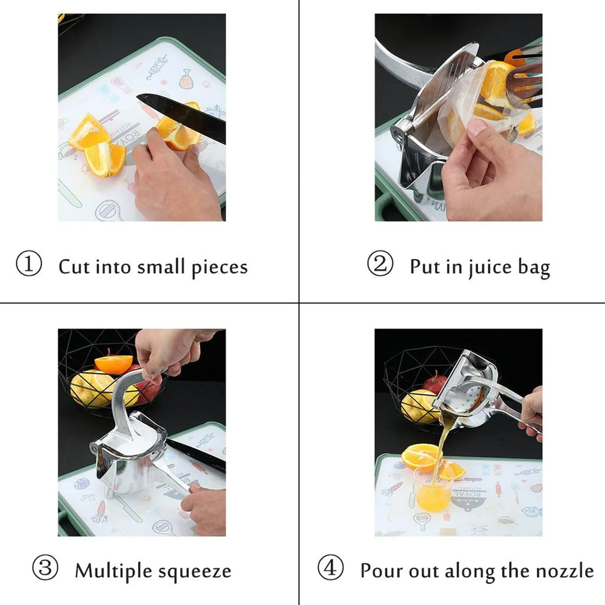 Manual Fruit Juicer – Heavy Duty Aluminium Press – view 6