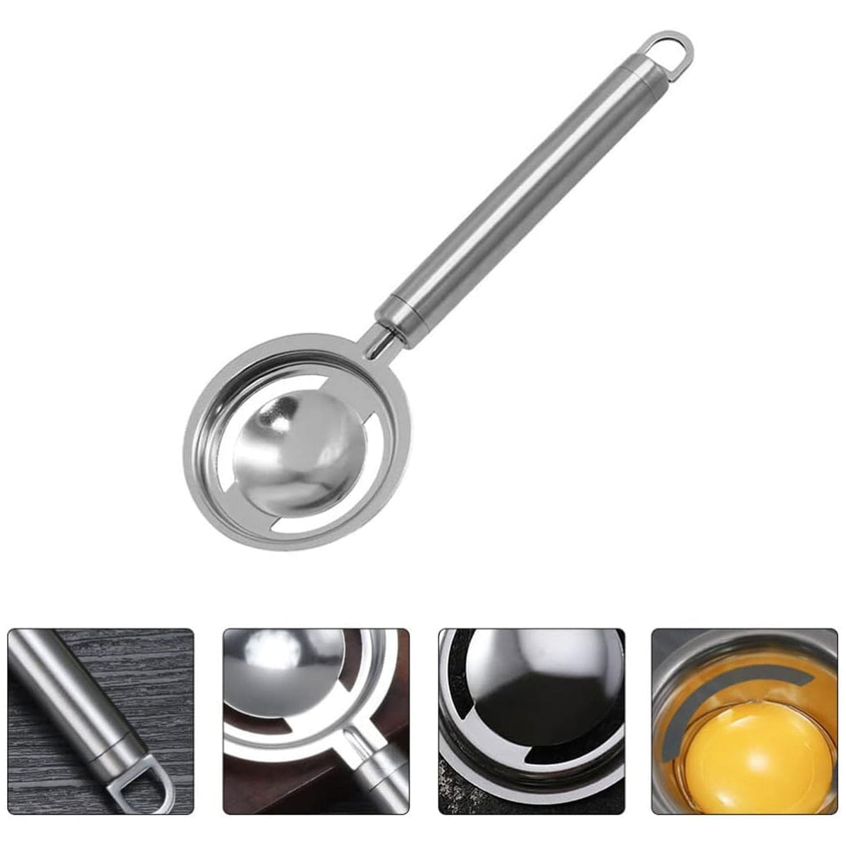 Egg Separator – Stainless Steel Yolk Filter – view 6