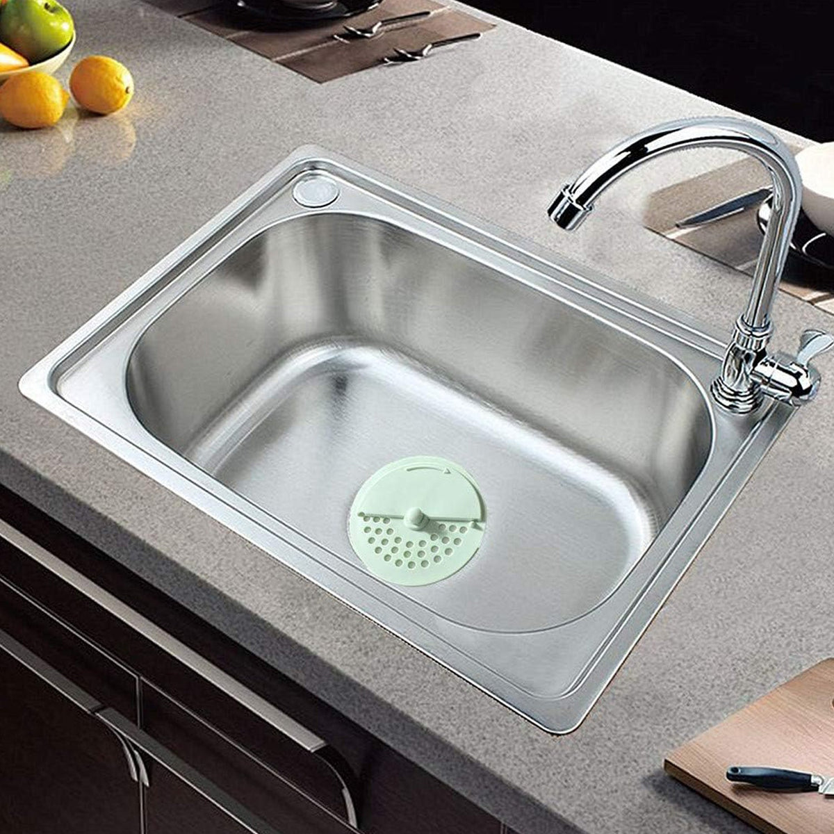 Round Silicone Sink Drain Cover for Odor & Debris Control – close-up