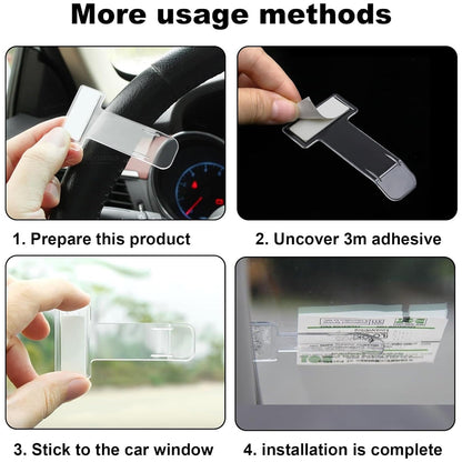 Fastag Holder for Car – Transparent Windscreen Card Stand – alternate view