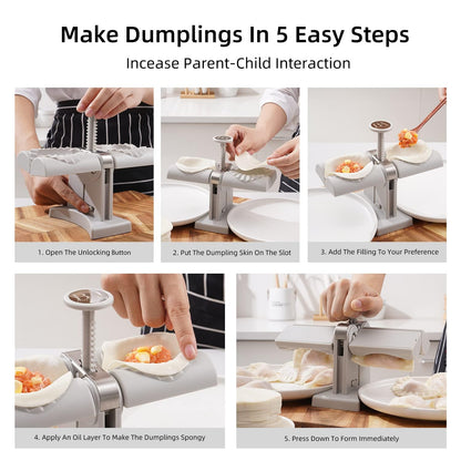 Dumpling Maker Mold – Double Head Easy Press Tool – detail view