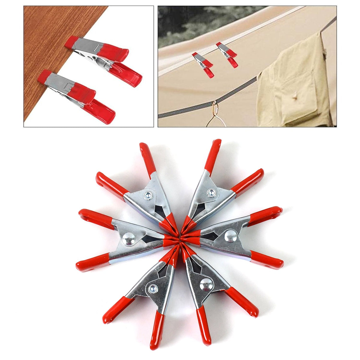Heavy Duty Spring Clamps – 2 inch Metal 6-Pack – view 8