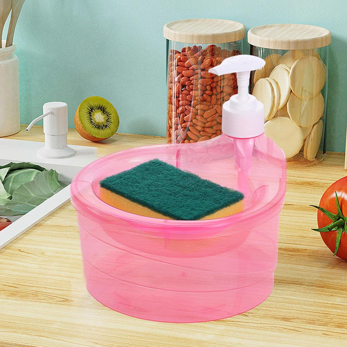 Soap Dispenser with Sponge Holder – 2-in-1 Kitchen Organizer – view 9