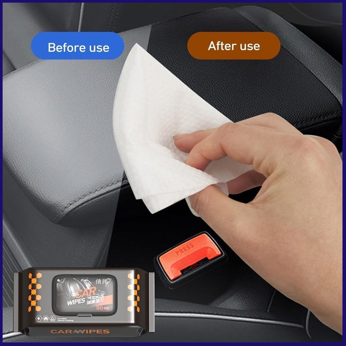 Car Cleaning Wipes – Dashboard & Interior Polish (80 Pcs) – view 7