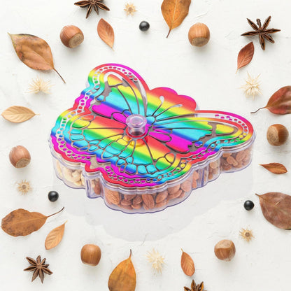 Butterfly Dry Fruit Box – 4-Compartment Storage – detail view