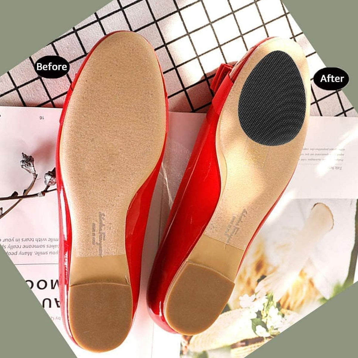 Non-Slip Shoe Pads – Rubber Sole Protectors for Heels – detail view