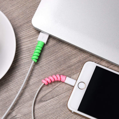 Cable Protector – 10-Pack Flexible Silicone for Chargers – close-up