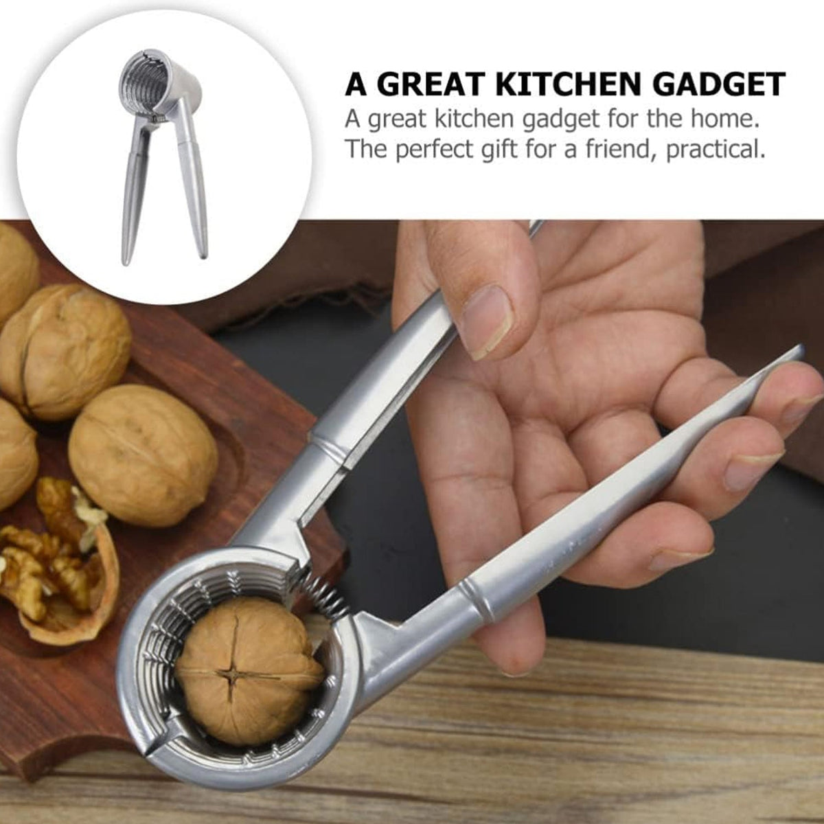 Walnut Cracker – Die-Cast Stainless Alloy Nut Tool – alternate view