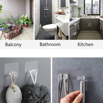 Self-Adhesive Wall Hook – Strong, Transparent & Removable – alternate view
