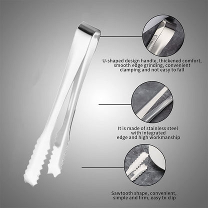 Stainless Steel Tongs – 13cm Ice & Sugar Serving – detail view