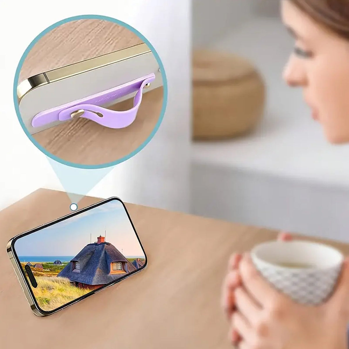 Phone Finger Holder – Secure Silicone Grip & Kickstand – view 7