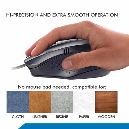 Wired Optical Mouse – Reliable USB for Laptops & pcs – close-up