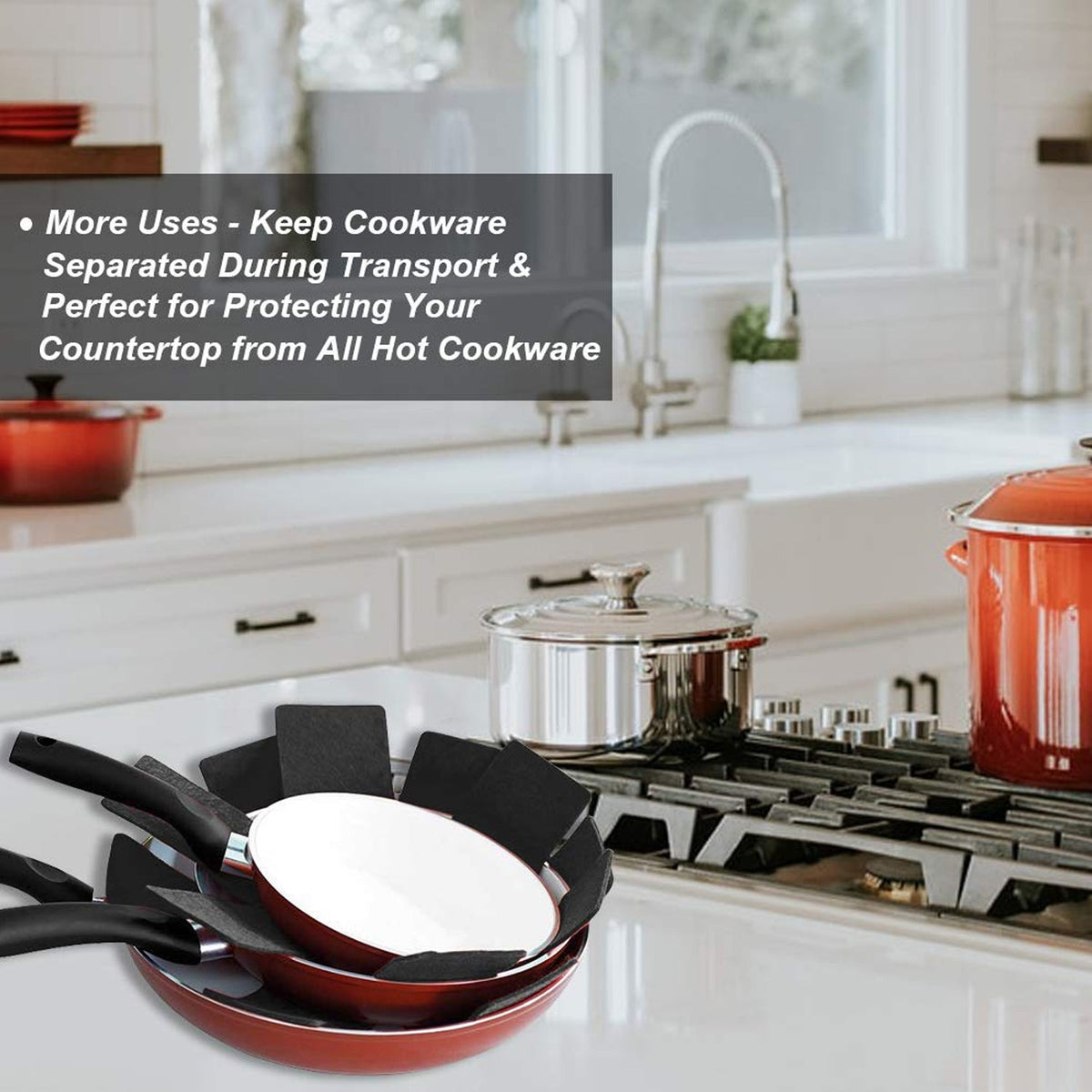 Felt Pots and Pans Protectors – set of 3 Sizes – view 7