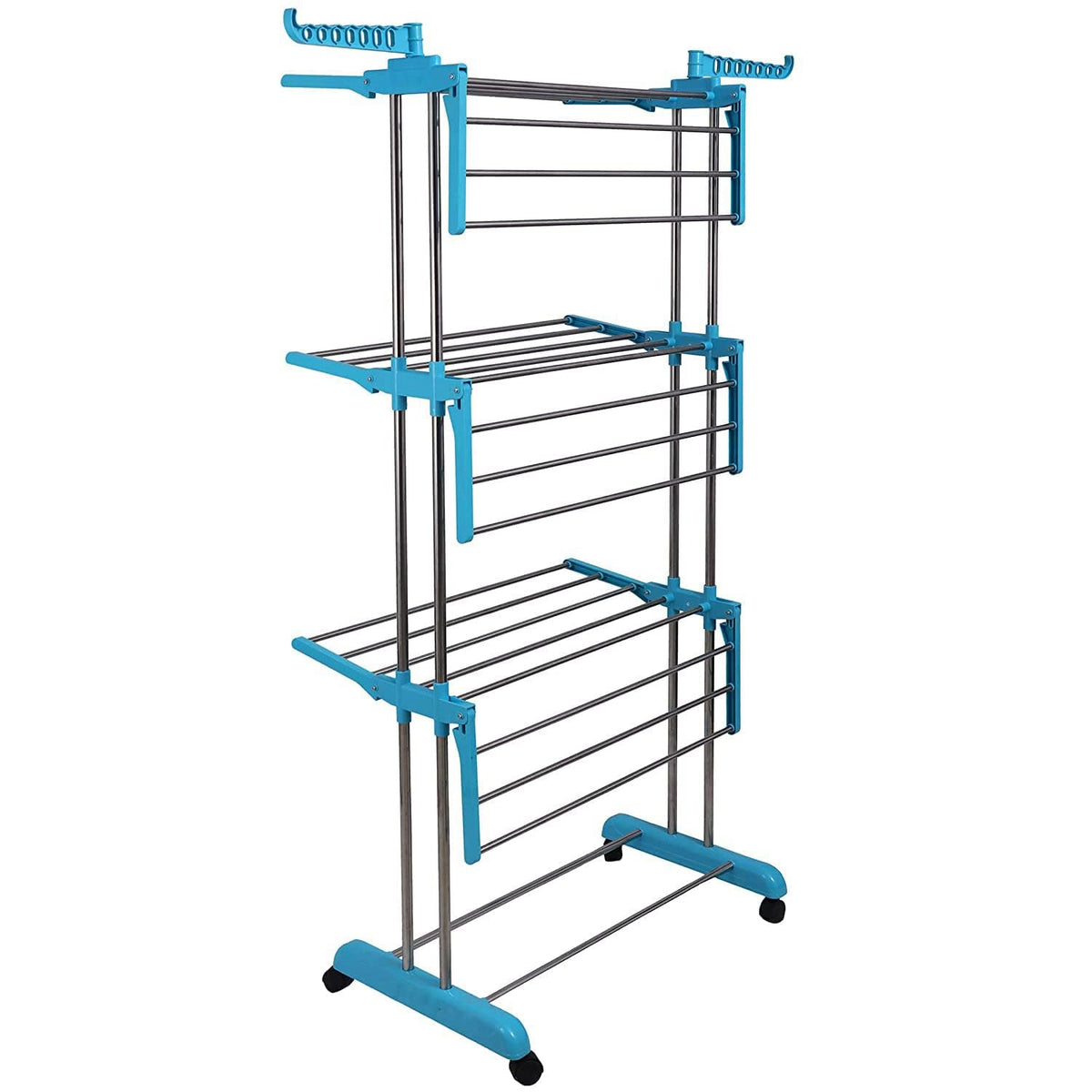 Cloth Drying Stand – 3-Layer Foldable Stainless Steel – side view