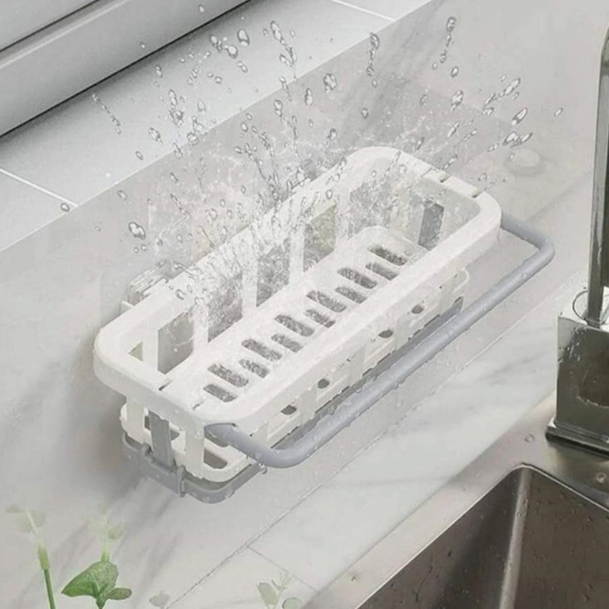 Kitchen Sink Organizer – Retractable Drain Rack – view 7