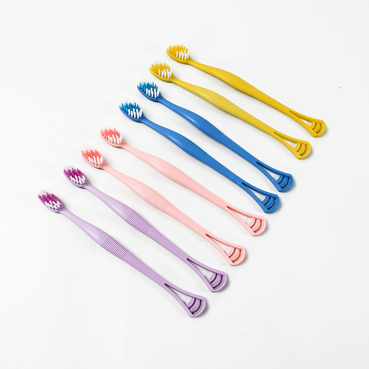 2-in-1 Toothbrush Tongue Scraper – Soft Bristles & 8 pcs – alternate view