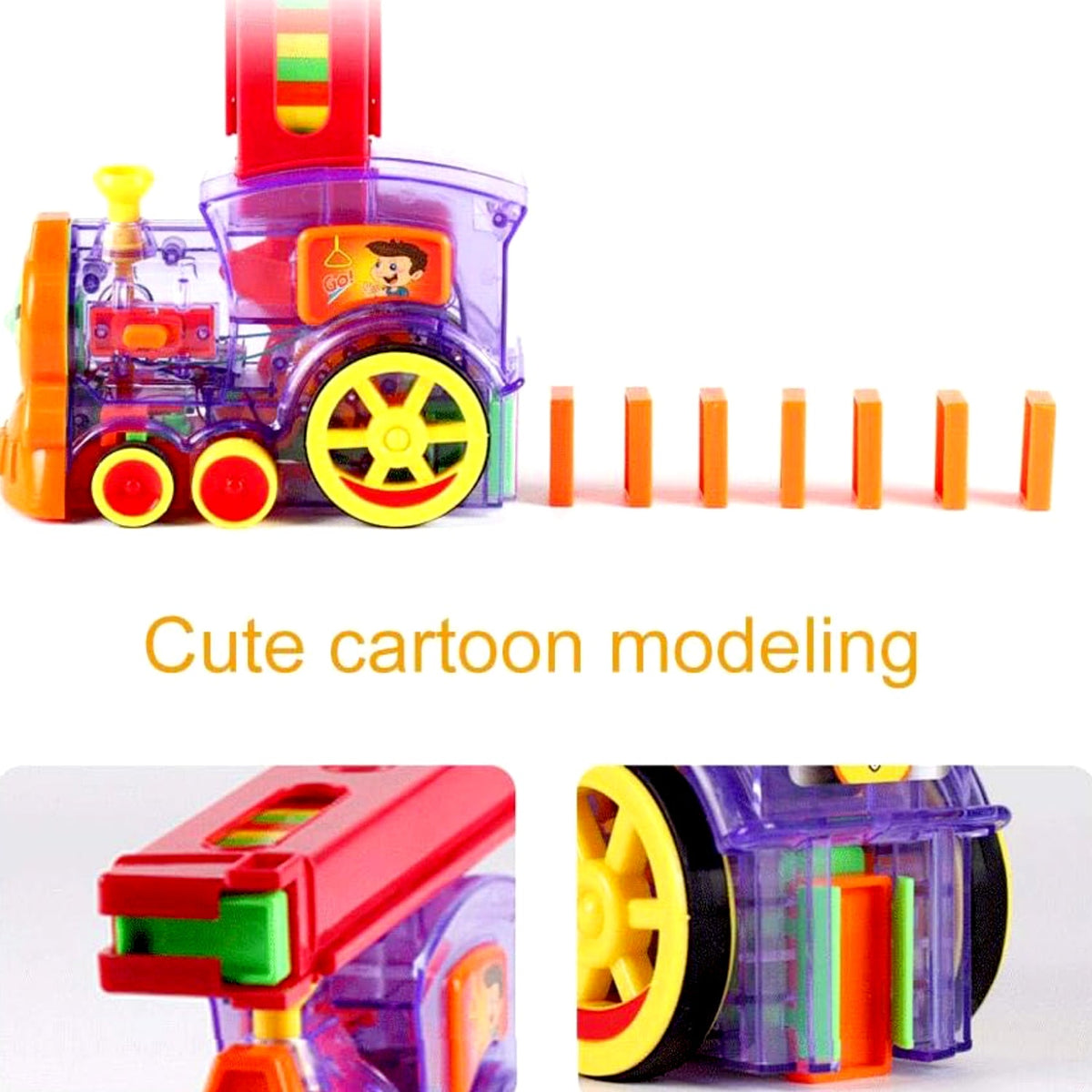 Domino Train set – 40-Piece Automatic Block Laying Toy – alternate view