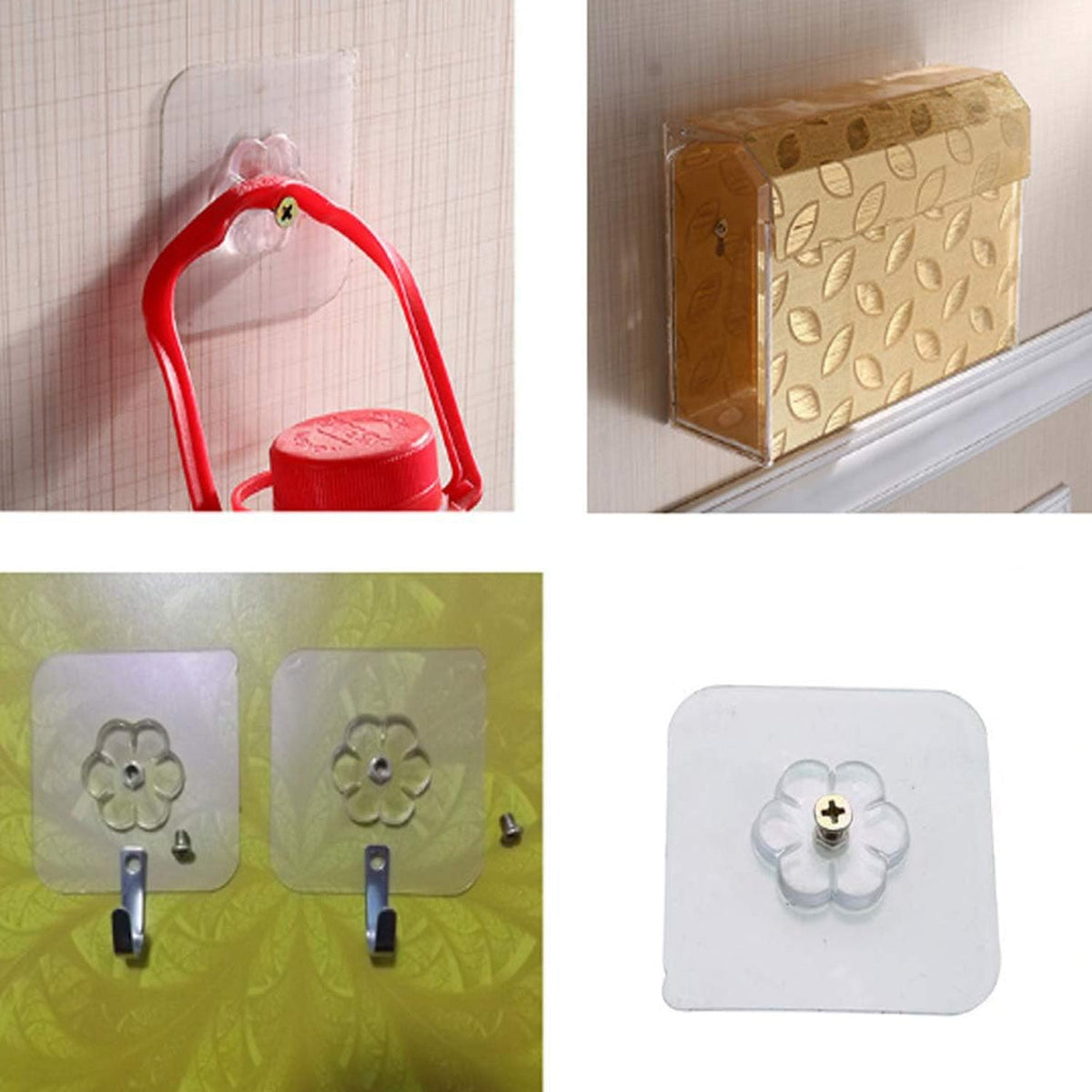 Self Adhesive Hooks – Drill-Free Heavy Duty 4 pcs set