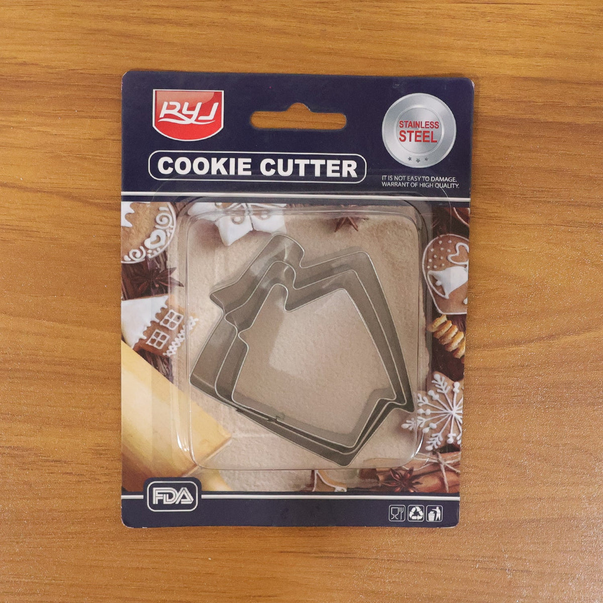 Stainless Steel House Shape Cookie Cutter set – 3 Durable – view 11