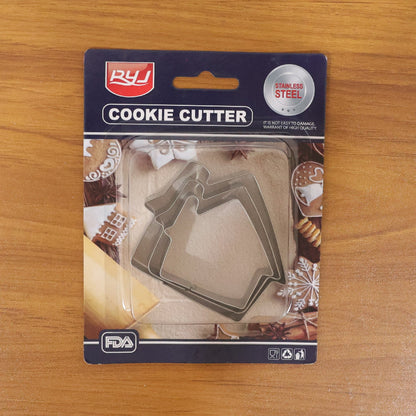 Stainless Steel House Shape Cookie Cutter set – 3 Durable – view 11