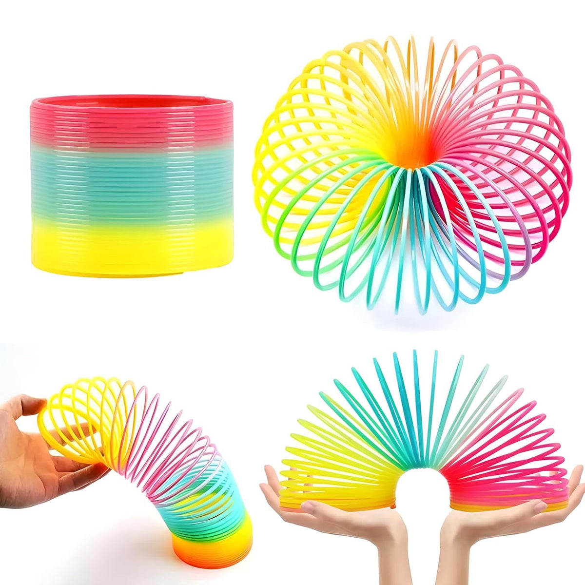 Rainbow Slinky Toy – Classic Fidget & Stress Relief – detail view