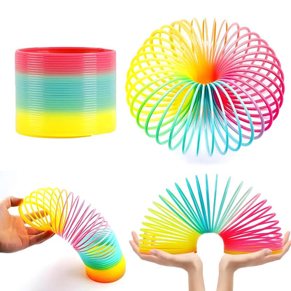 Rainbow Slinky Toy – Classic Fidget & Stress Relief – detail view
