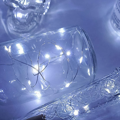 Wine Bottle Cork String Lights – 2M Multi LED Copper Wire – alternate view
