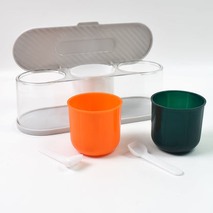 Spice Box – 3-Grid Masala Storage with Spoons – alternate view