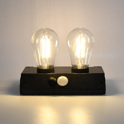 Solar LED Lamp – Double Bulb Outdoor Garden Light – view 6