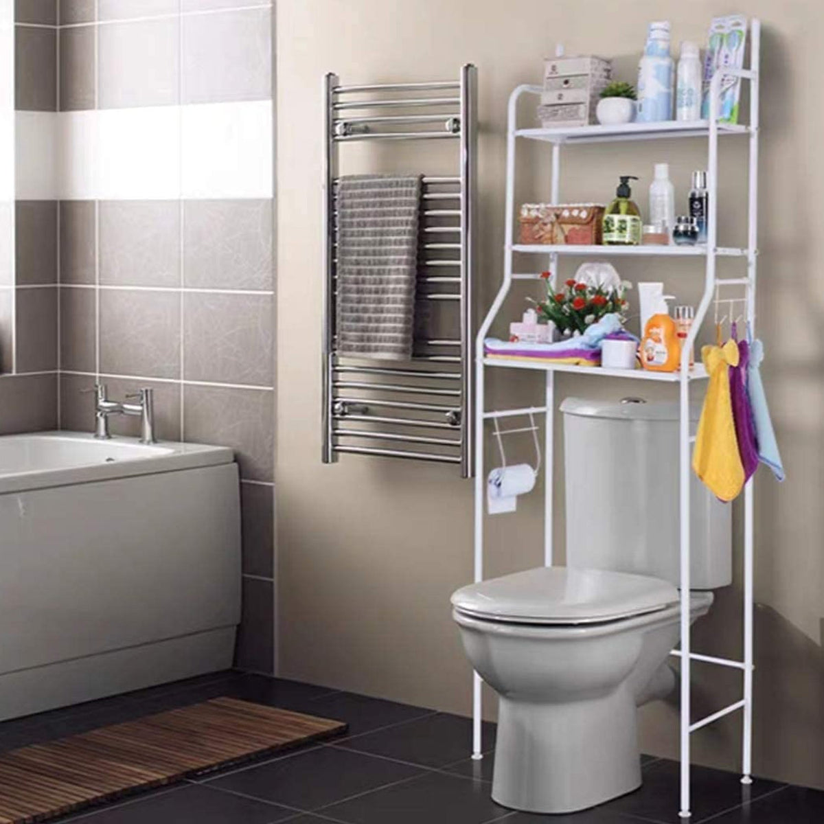 Over Toilet Storage Rack – Space-Saving Metal Shelf – view 6