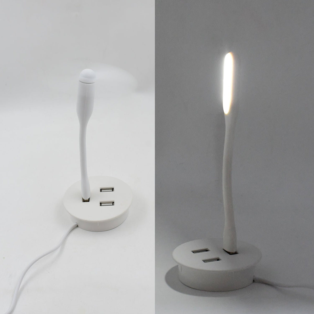 Portable USB Fan, Light & 3-Port Hub Combo for Laptops – view 9