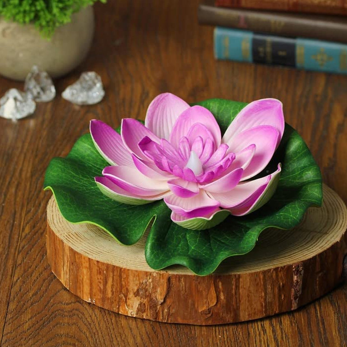 Floating Lotus LED Candles – Smokeless & Waterproof (Pack – alternate view