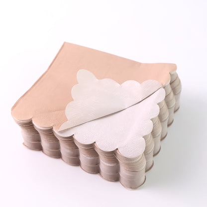 Scalloped Edge Tissue Napkins – Elegant 120 pc 2-Ply set – alternate view