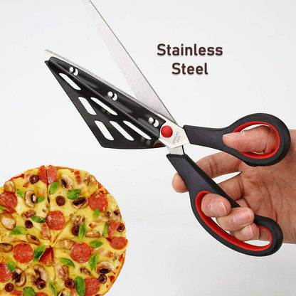 Pizza Cutter Scissors – Stainless Steel – close-up