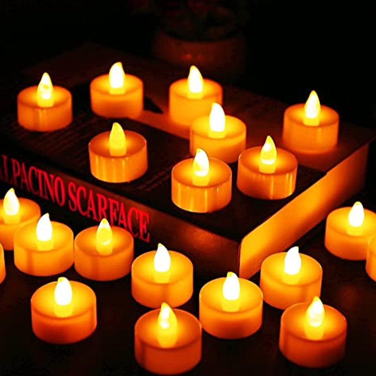 LED Tealight Candles – White 24 pcs for Diwali Decor – view 7