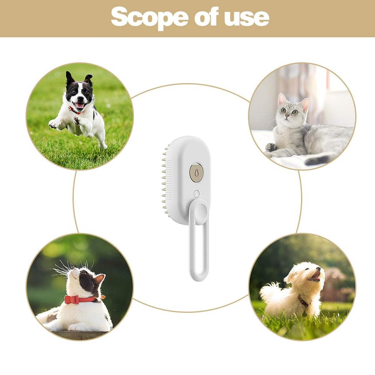 Electric Pet Steam Brush – Hair Removal & Massage – view 6