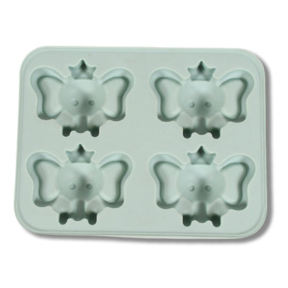 Cartoon Ice Cube Tray – 4-Grid Silicone Mould – detail view