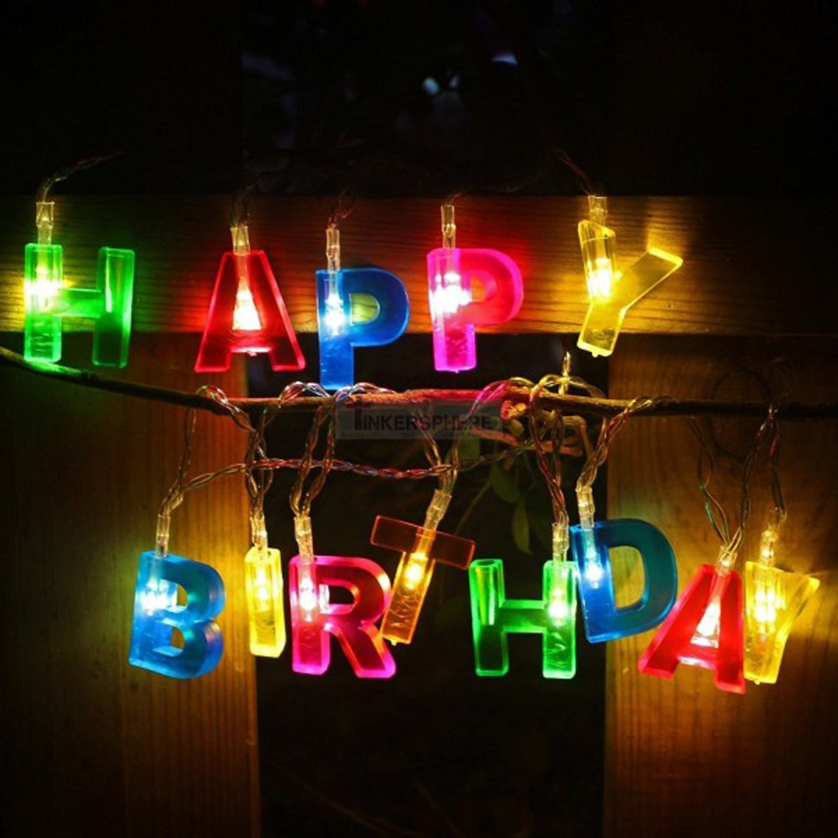 Happy Birthday LED String Lights – Battery Operated
