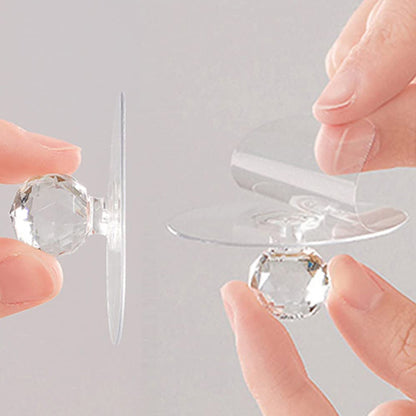 Crystal Cabinet Knob – Self-Adhesive Diamond Design