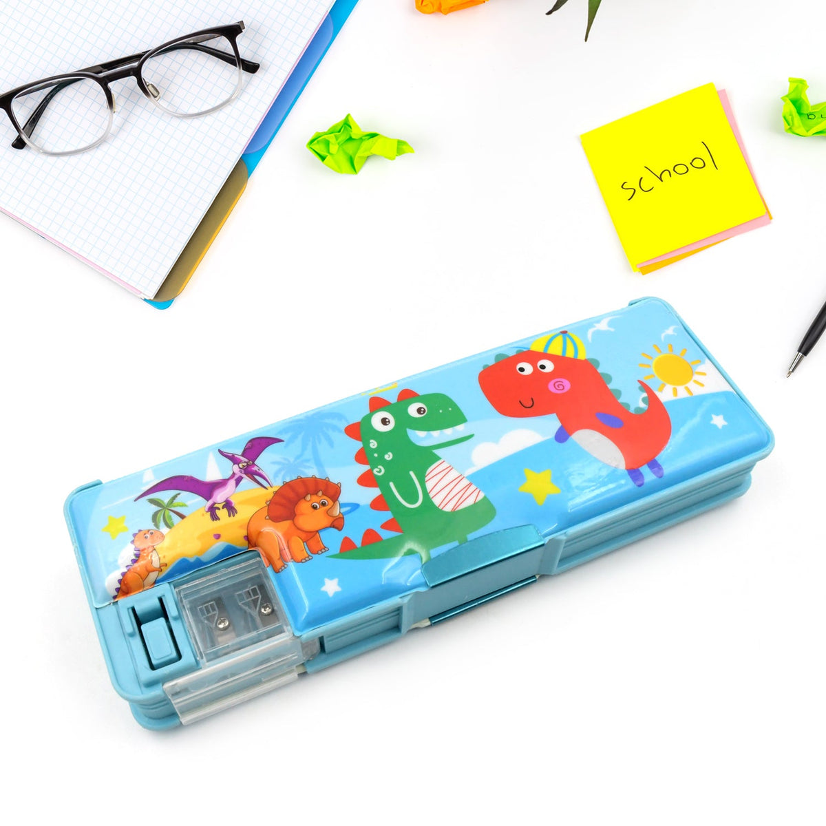 Kids Pencil Case – Dual Compartment Stationery Box – view 14