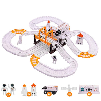 Space Race Track set – Kids Cosmic Adventure Toy – alternate view