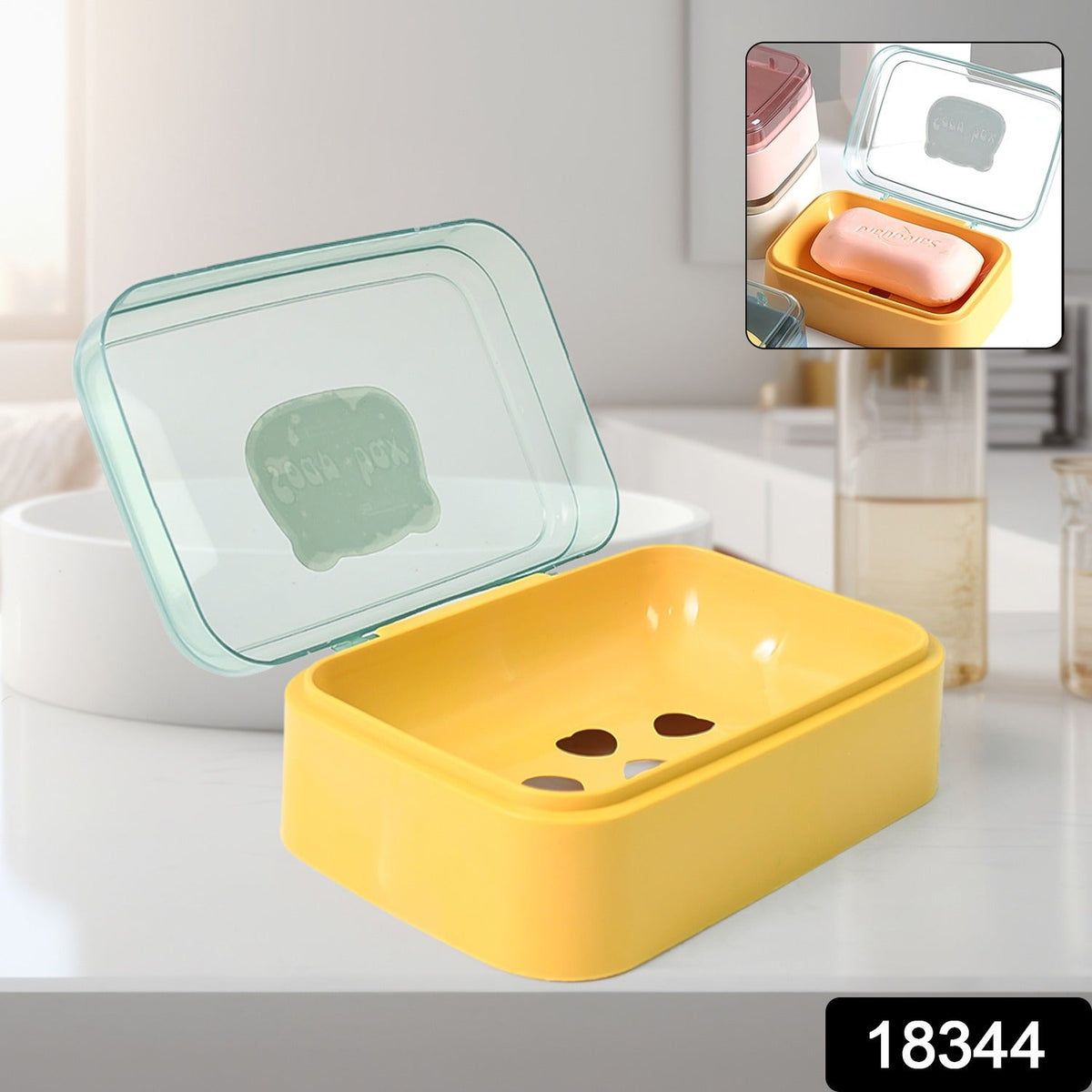 Self-Draining Soap Dish – Portable & Leakproof – side view