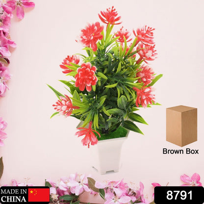 Artificial Flower Plant – Cute Pot Decor for Home – side view