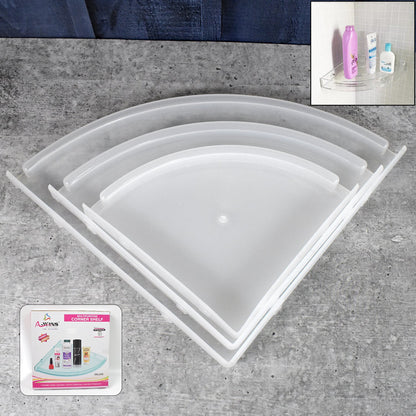 Plastic Corner Shelf set – 3 pcs Wall Mounted