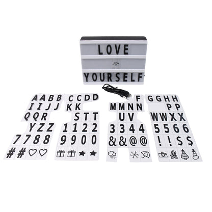 Cinematic Light Box – Mini A6 LED Message Board with Letters – alternate view