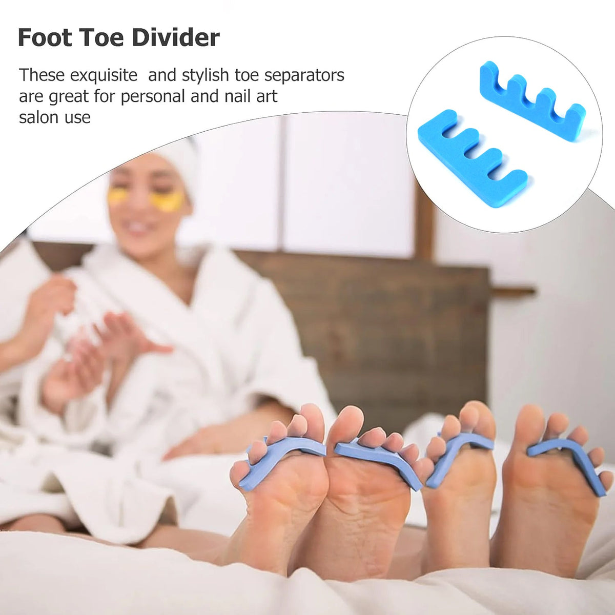 Toe Separators Sponge – Comfortable Toe Spacers for Pedicure – close-up