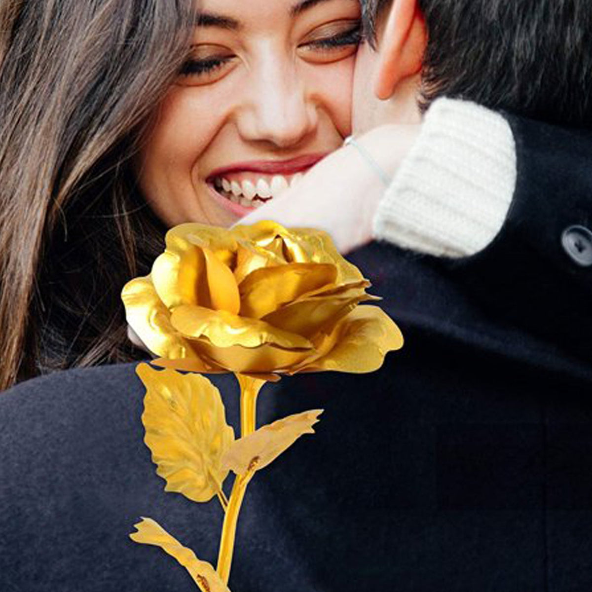 Gold Plated Rose – Eternal Love Gift with Premium Box – close-up