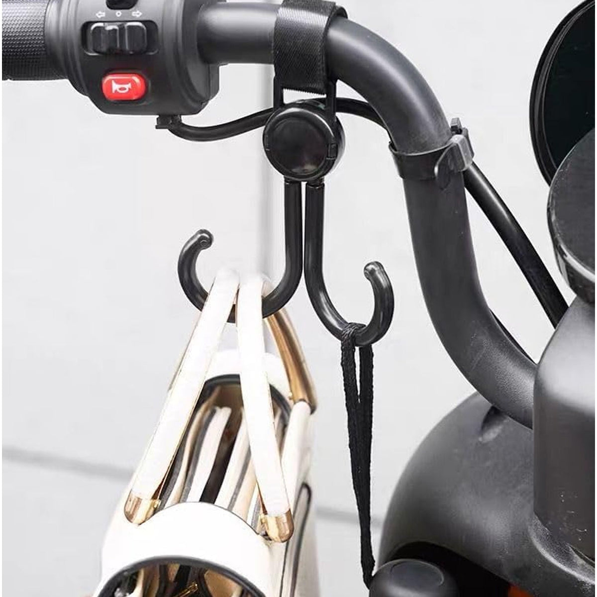 Stroller Hook – 360° Rotating Multi-Purpose Bag Hanger – detail view