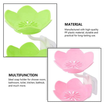 Self-Draining Soap Dish – Flower Design Bathroom Holder – view 8