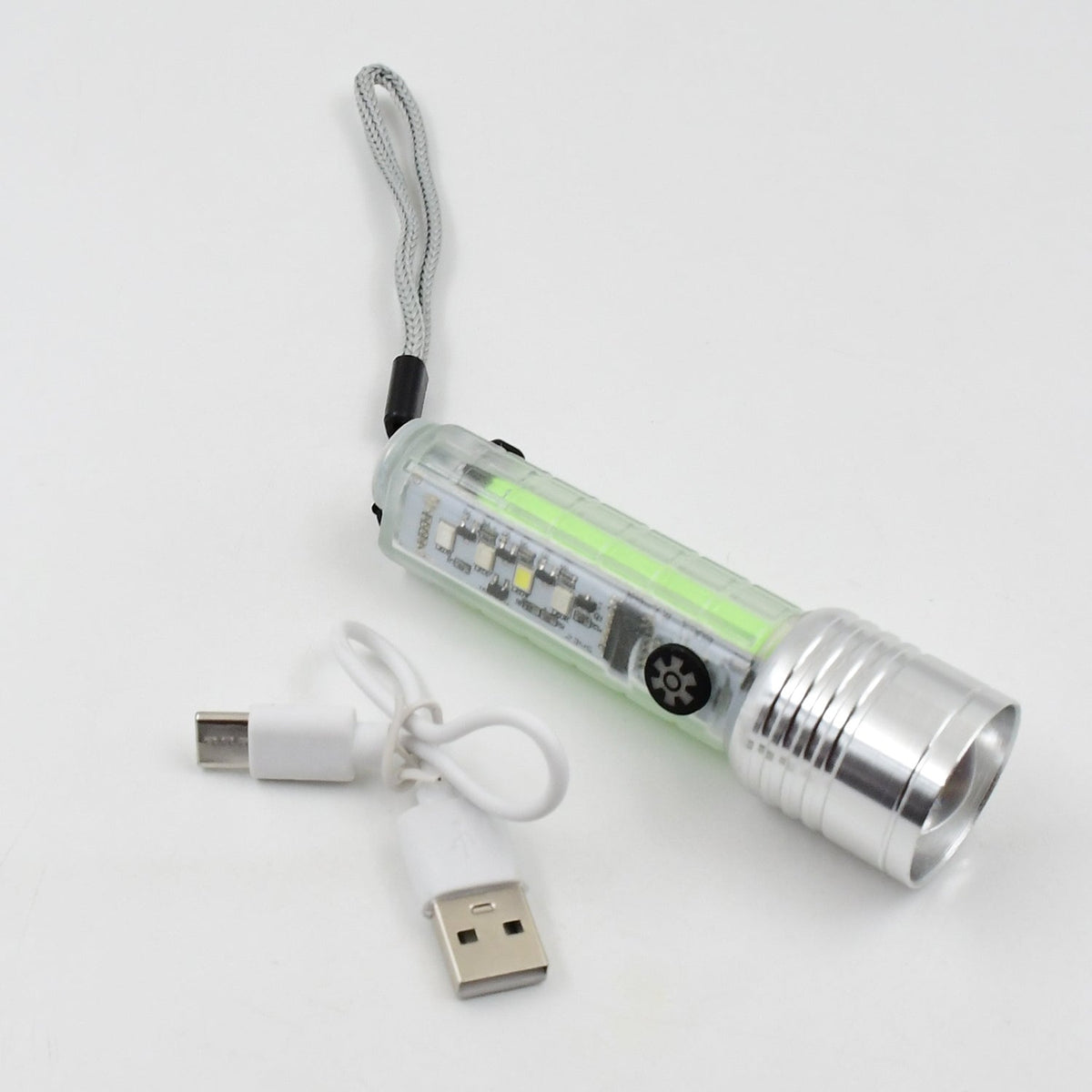 Rechargeable Flashlight – USB Mini LED Torch with Zoom – alternate view